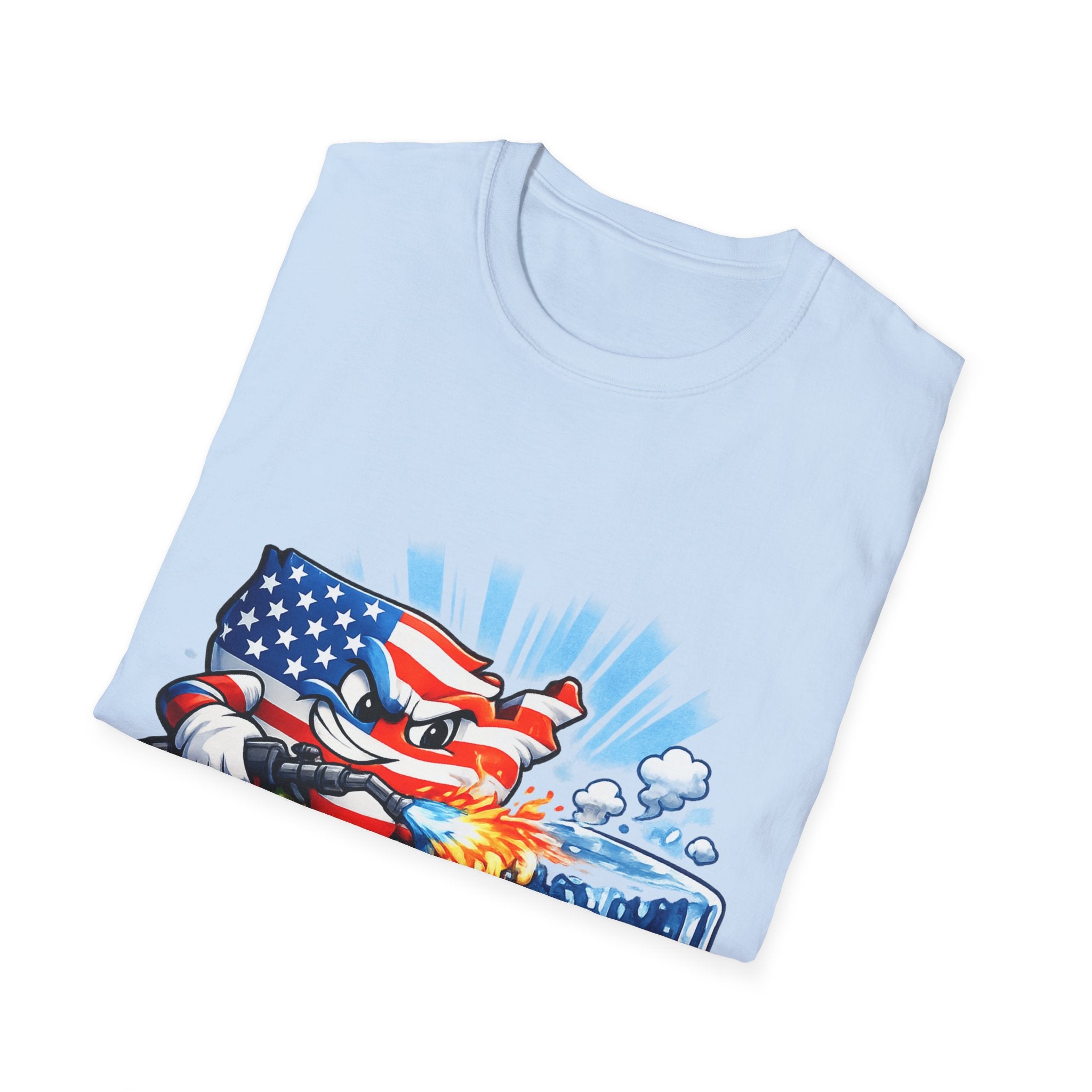 Patriotic Firefighter ICE Protest T-Shirt