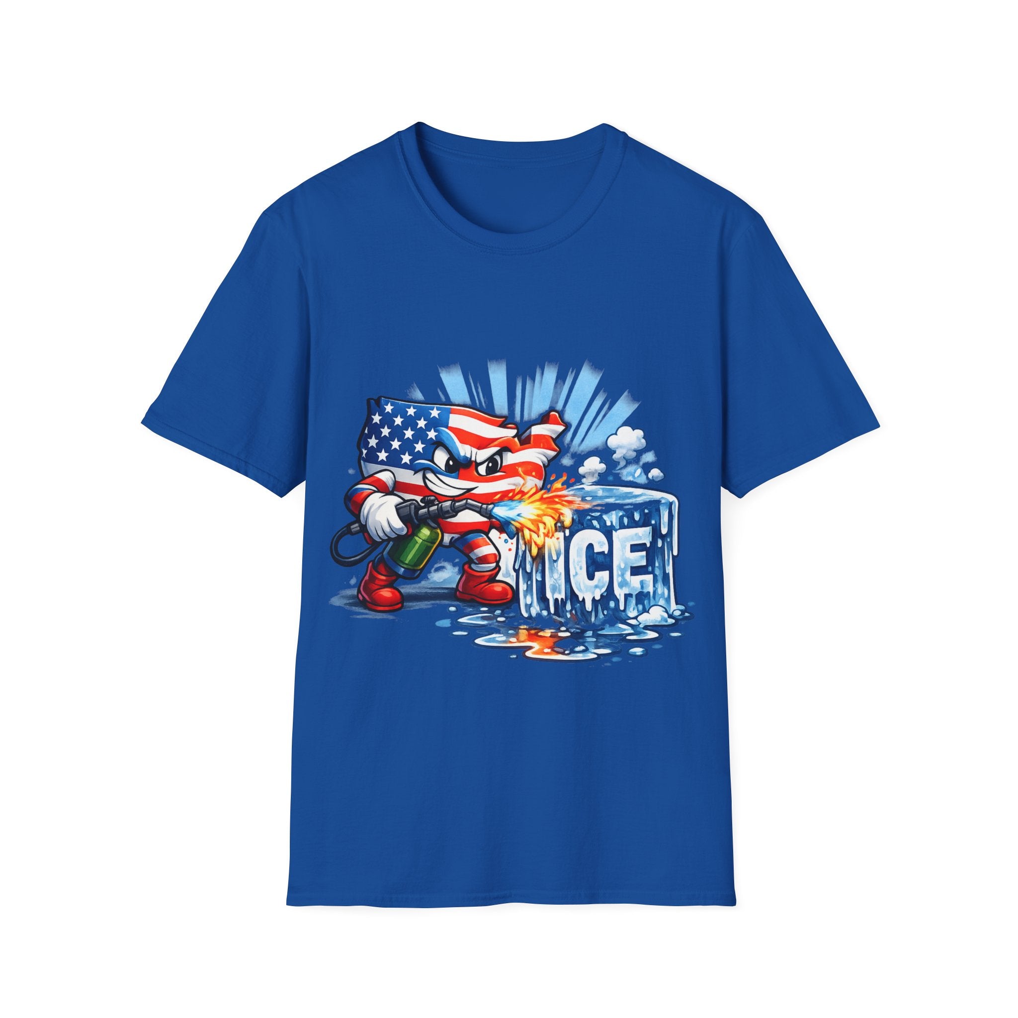 Patriotic Firefighter ICE Protest T-Shirt