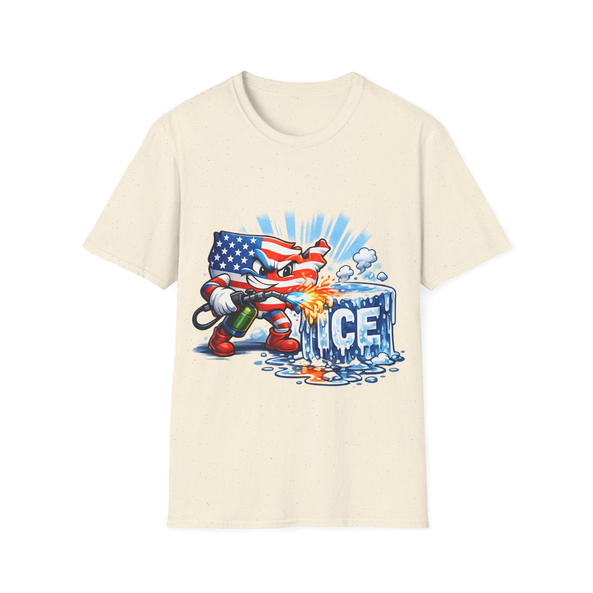 Patriotic Firefighter ICE Protest T-Shirt