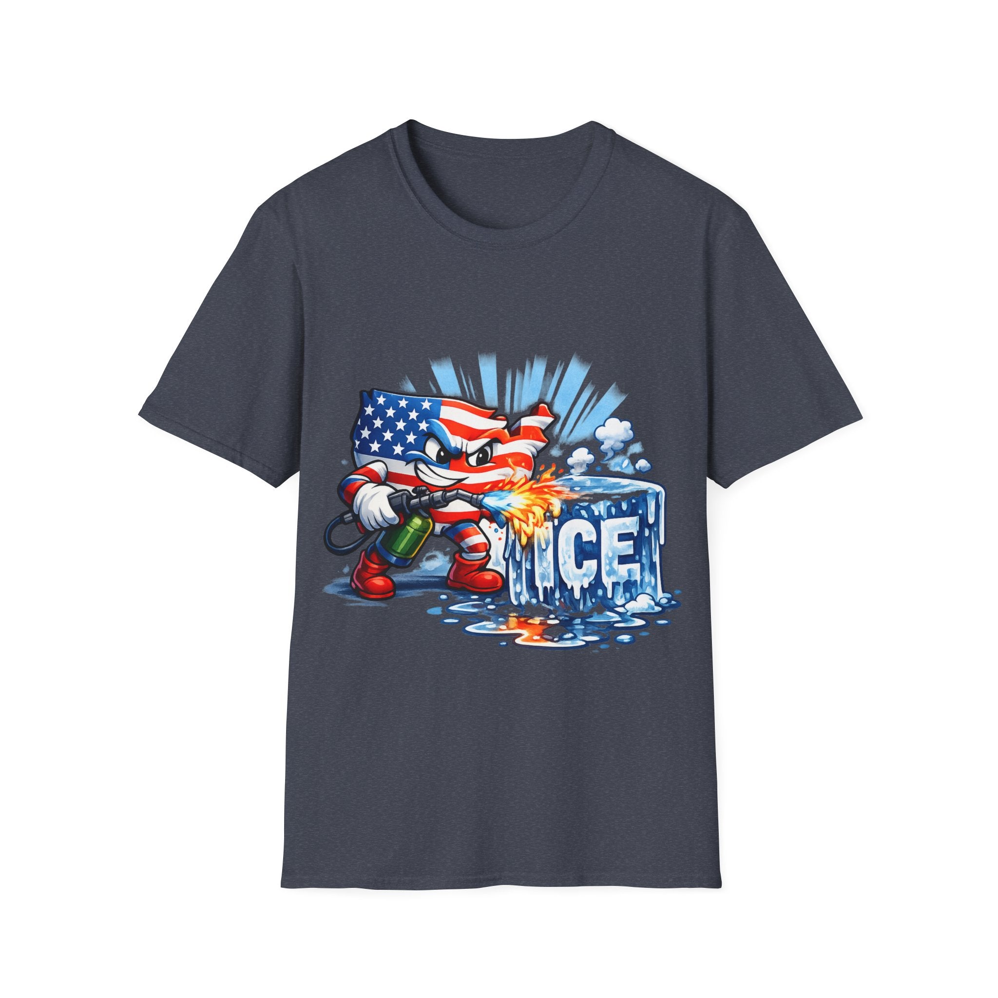 Patriotic Firefighter ICE Protest T-Shirt