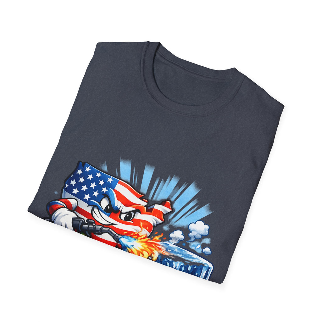 Patriotic Firefighter ICE Protest T-Shirt