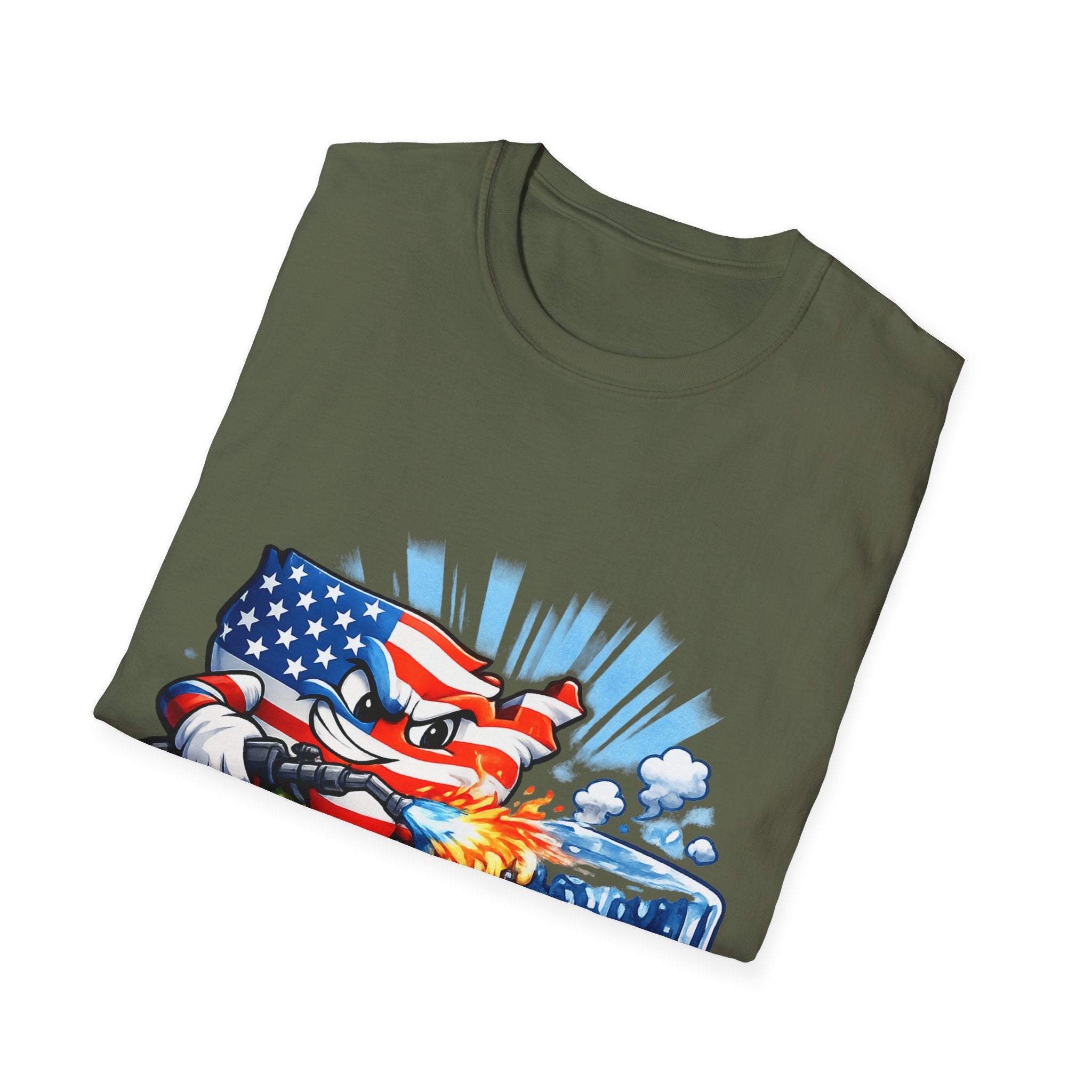 Patriotic Firefighter ICE Protest T-Shirt