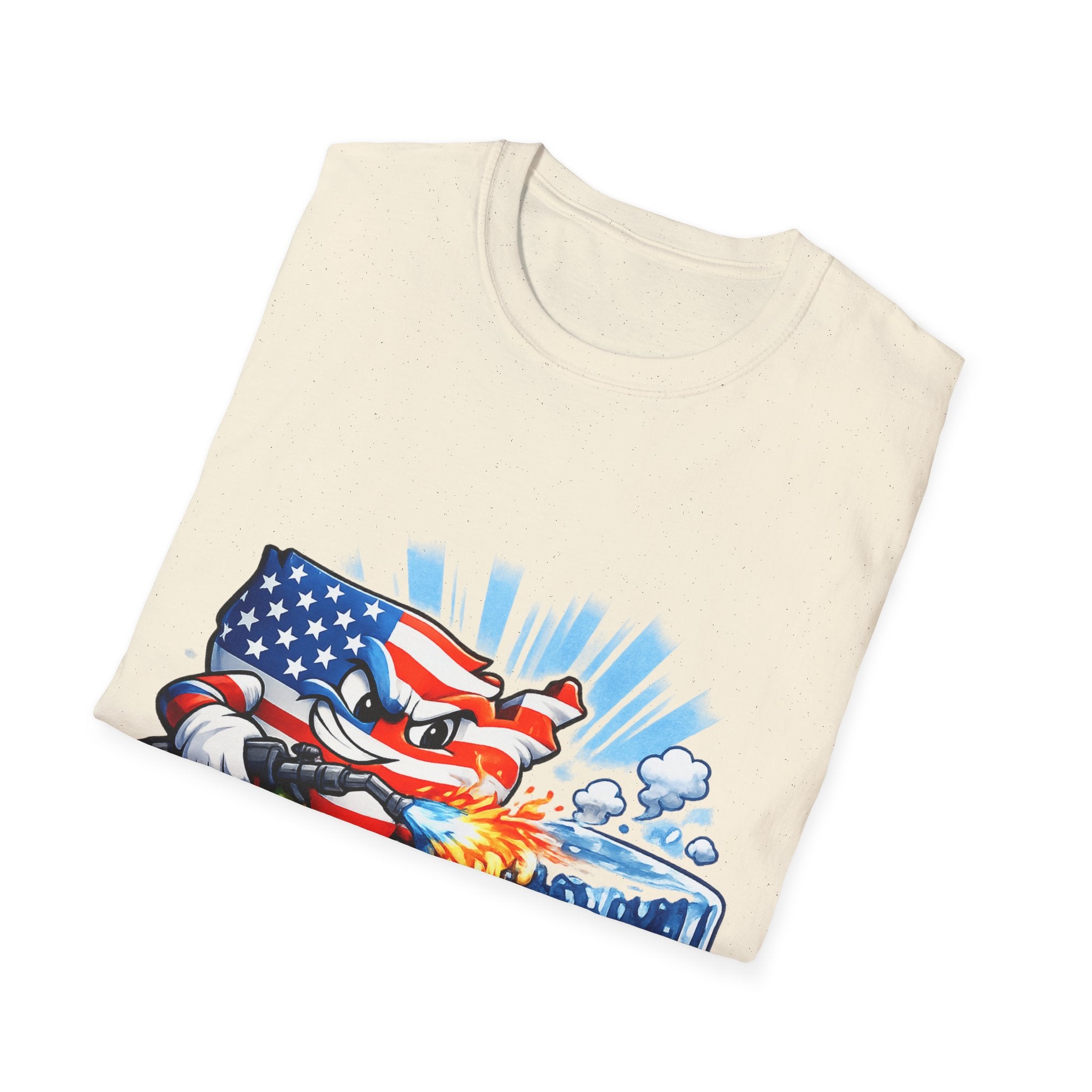 Patriotic Firefighter ICE Protest T-Shirt