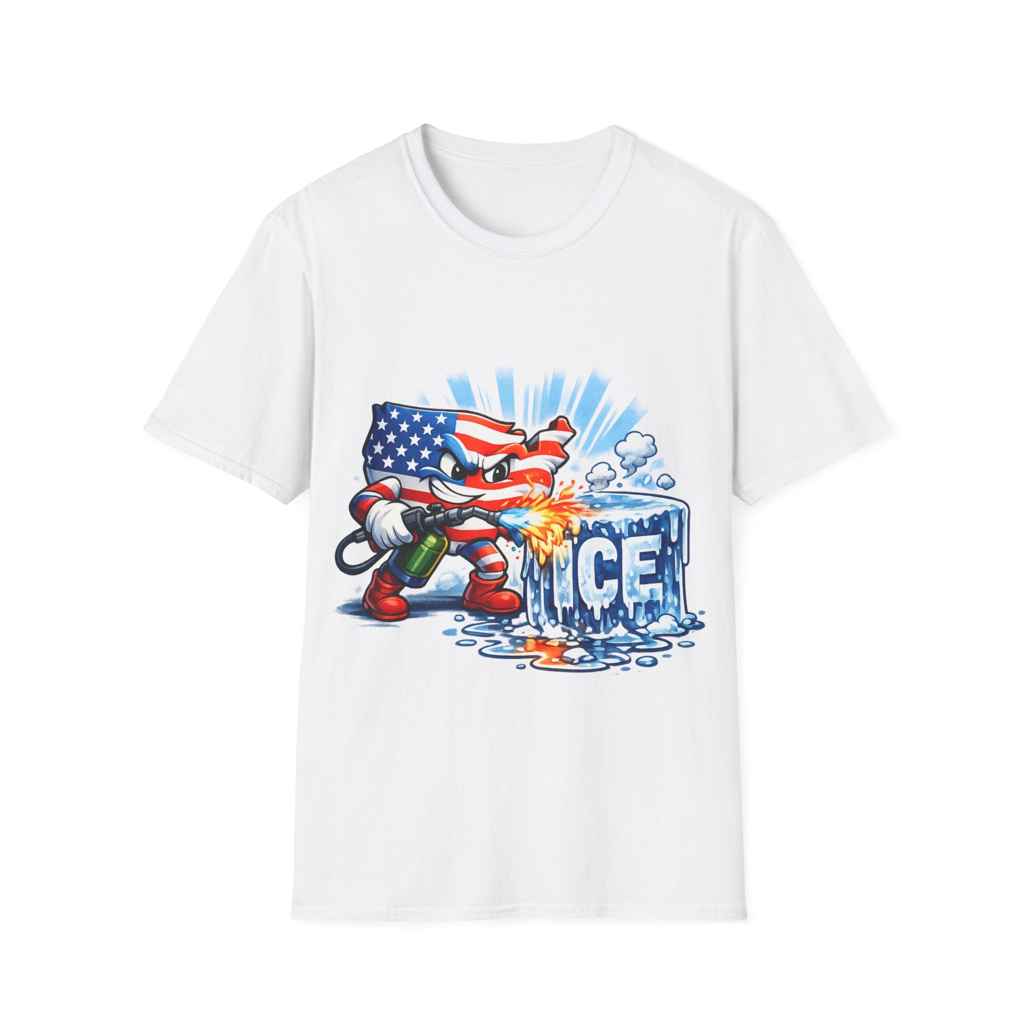 Patriotic Firefighter ICE Protest T-Shirt