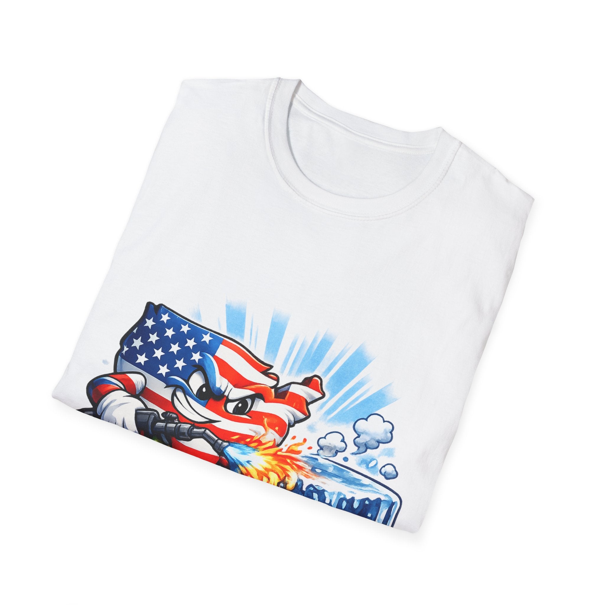 Patriotic Firefighter ICE Protest T-Shirt