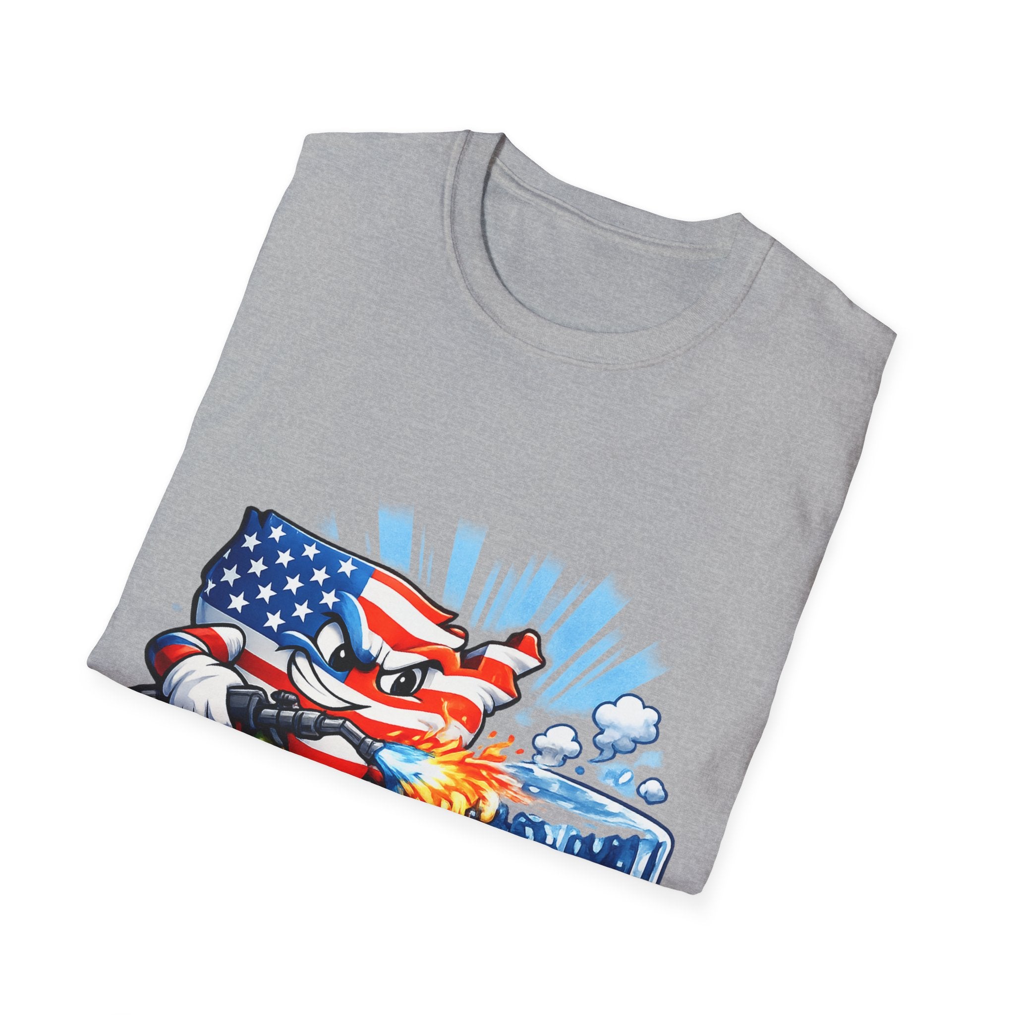 Patriotic Firefighter ICE Protest T-Shirt