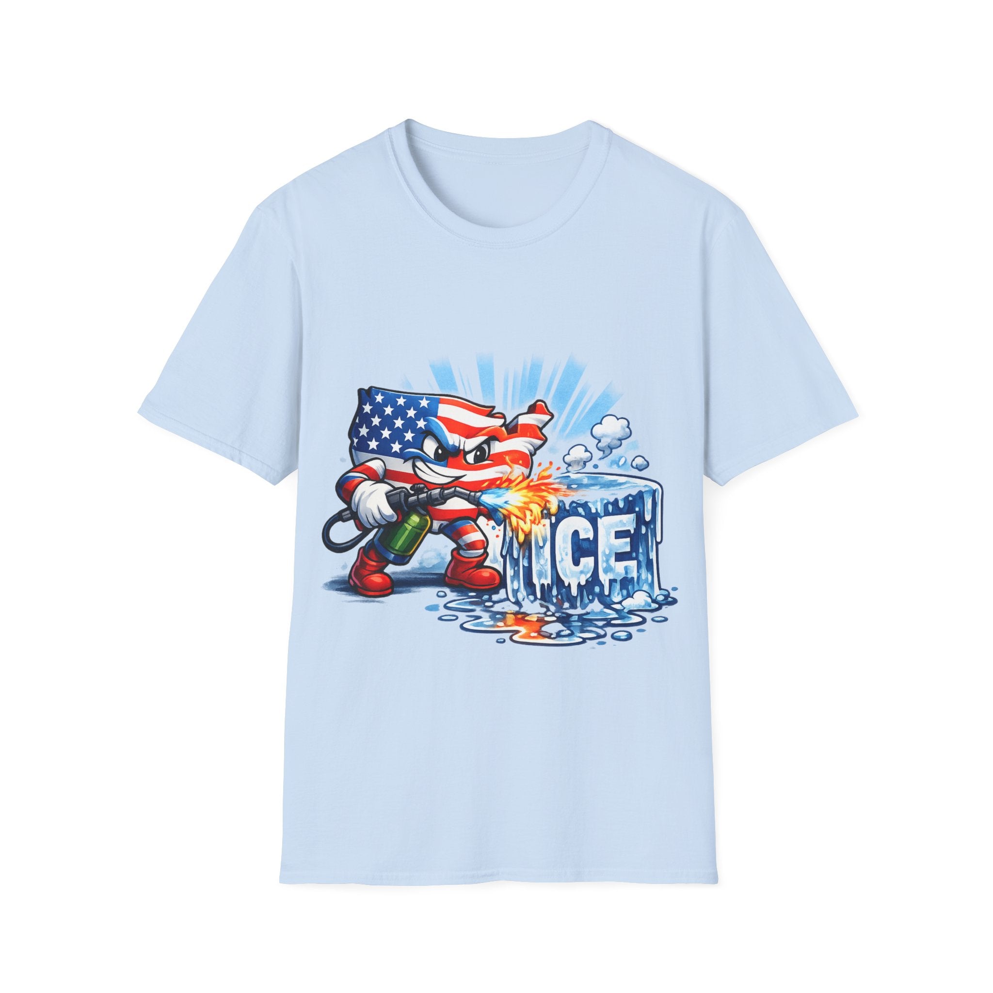 Patriotic Firefighter ICE Protest T-Shirt