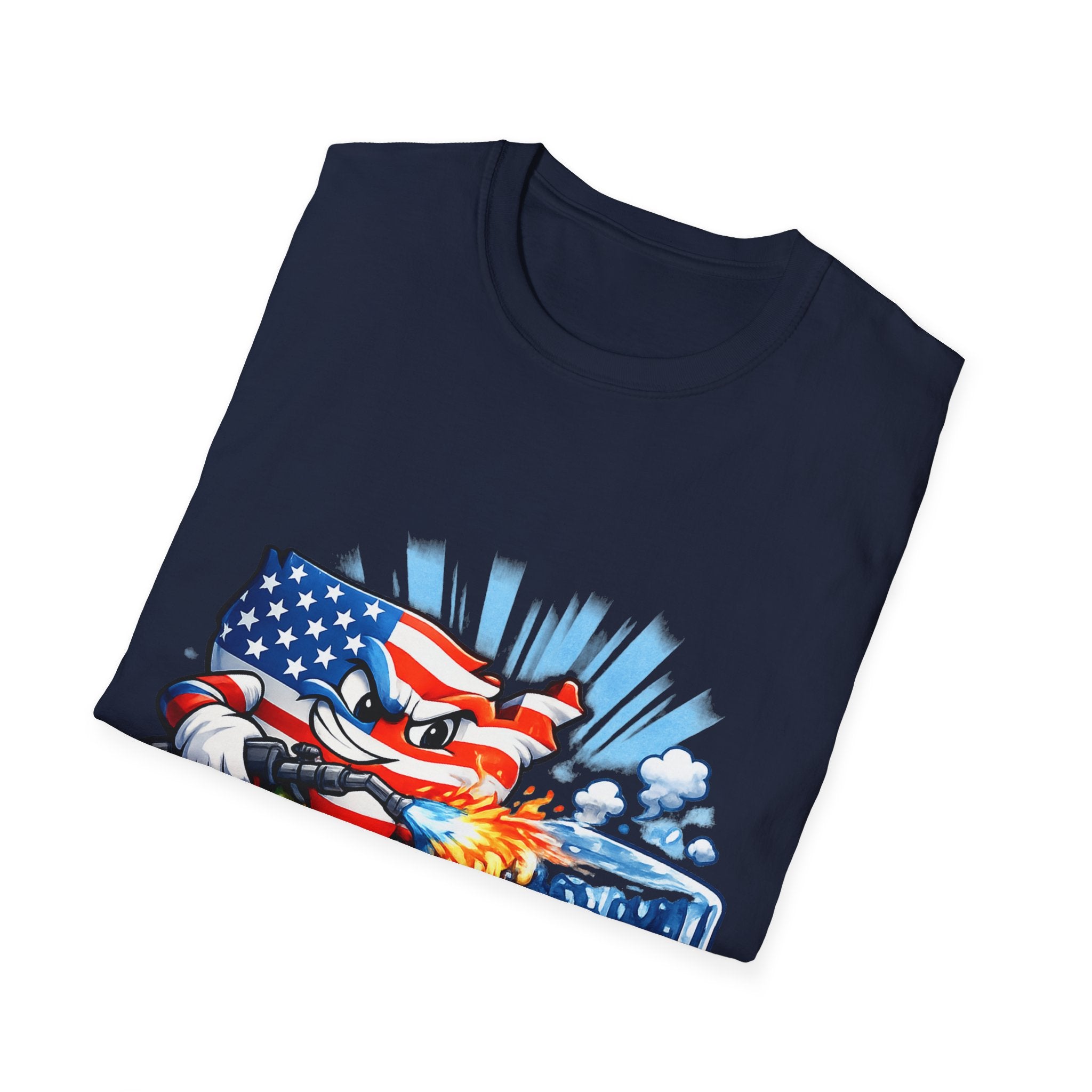 Patriotic Firefighter ICE Protest T-Shirt