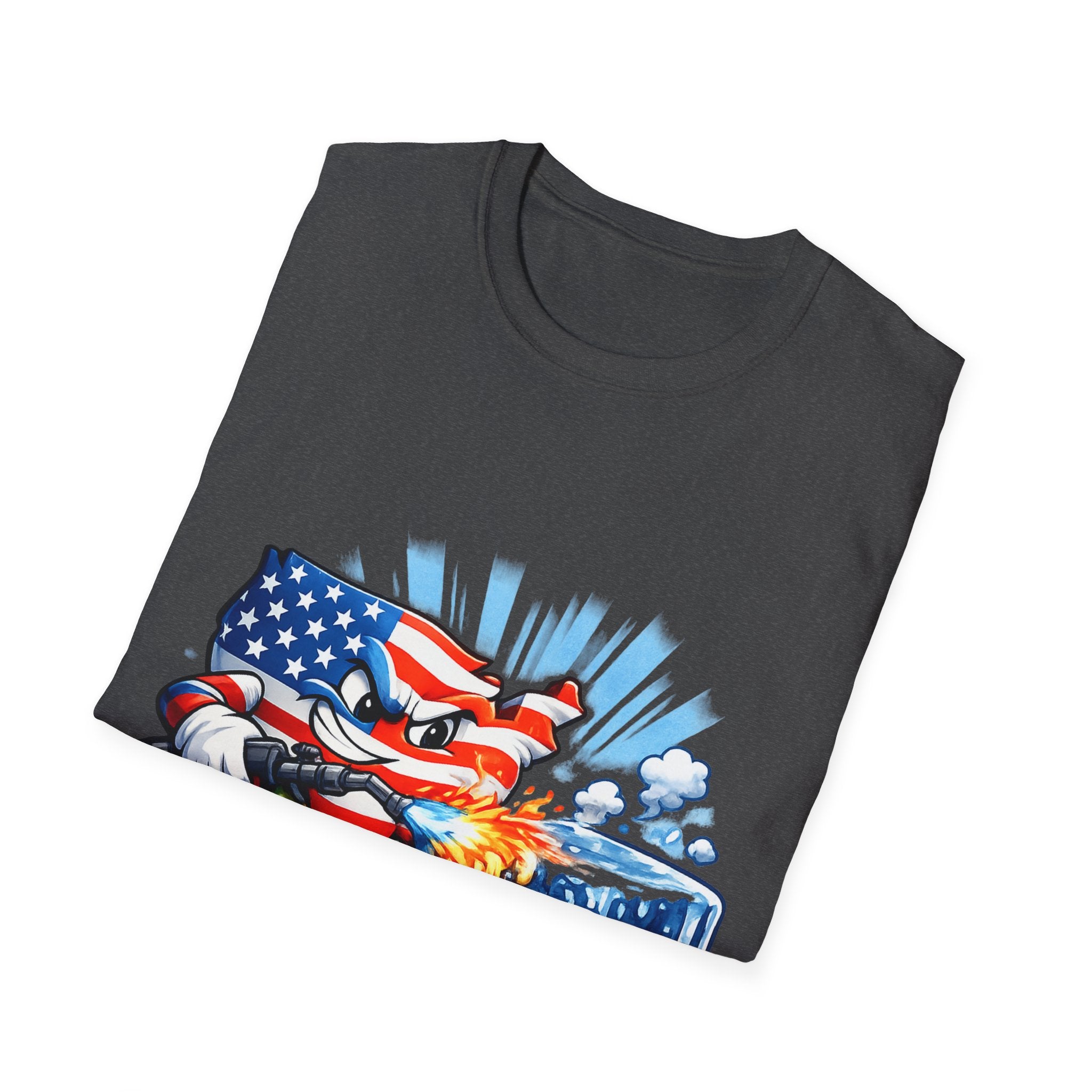 Patriotic Firefighter ICE Protest T-Shirt
