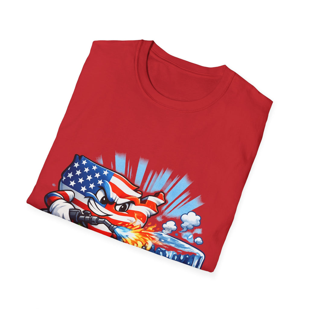 Patriotic Firefighter ICE Protest T-Shirt